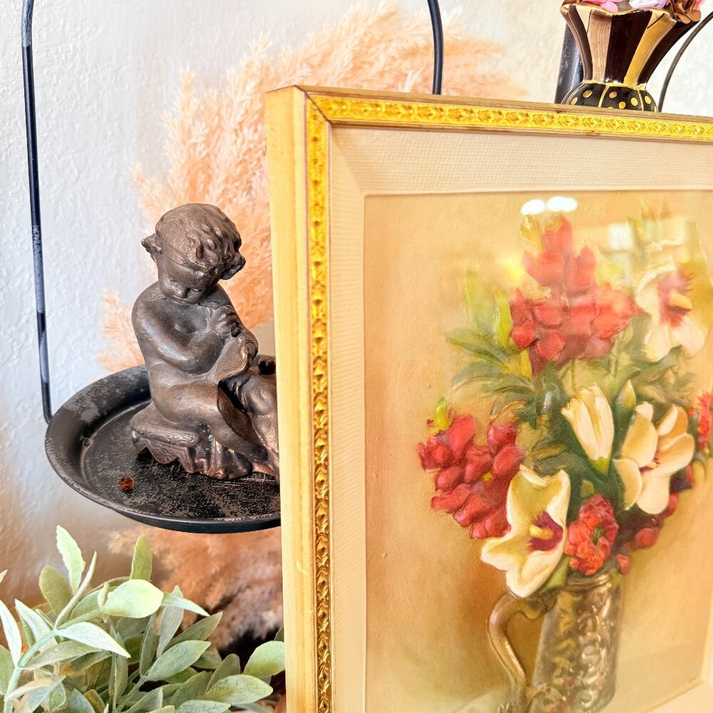 1950's Metalcraft 3D Floral Picture - Picture 5 of 16